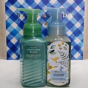BATH & BODY WORKS 'BLUEBERRY LEMONADE'+'SWEET MINT & RAIN' FOAMING HAND SOAP DUO